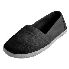 S305-I-Bk - Wholesale Toddler's Elastic Upper Comfortable Slip On Canvas Shoes ( *Black Color )